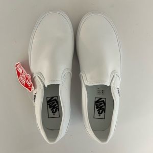White Slip ons